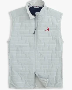Shop Southern Tide Alabama Crimson Tide Abercorn Vest Gravel Grey