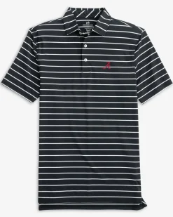 Hot Southern Tide Alabama Crimson Tide Brrr°®Eeze Desmond Stripe Polo Black