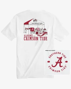 Shop Southern Tide Alabama Crimson Tide Tailgate Time T-Shirt Classic White