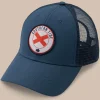 Flash Sale Southern Tide Alabama Patch Performance Trucker Hat Seven Seas Blue