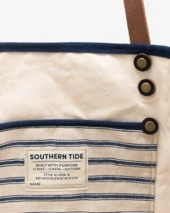 Best Sale Southern Tide All Day Stripe Tote Navy