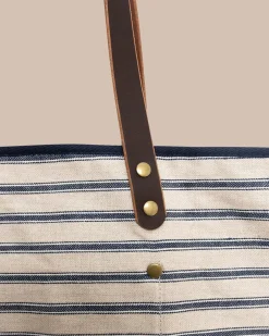 Best Sale Southern Tide All Day Stripe Tote Navy