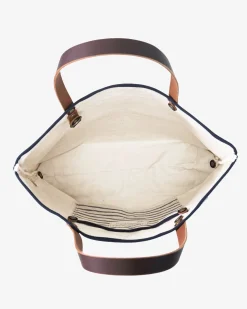 Best Sale Southern Tide All Day Stripe Tote Navy