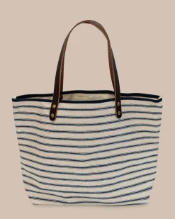 Best Southern Tide All Day Stripe Tote Navy