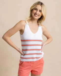 Cheap Southern Tide Alli Striped Sweater Tank