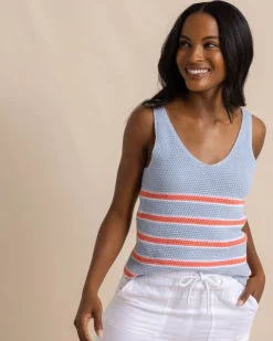Cheap Southern Tide Alli Striped Sweater Tank