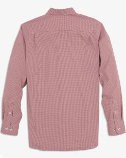New Southern Tide Arkansas Razorbacks Gingham Button Down Shirt Crimson