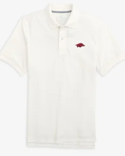 Store Southern Tide Arkansas Razorbacks Skipjack Polo Classic White