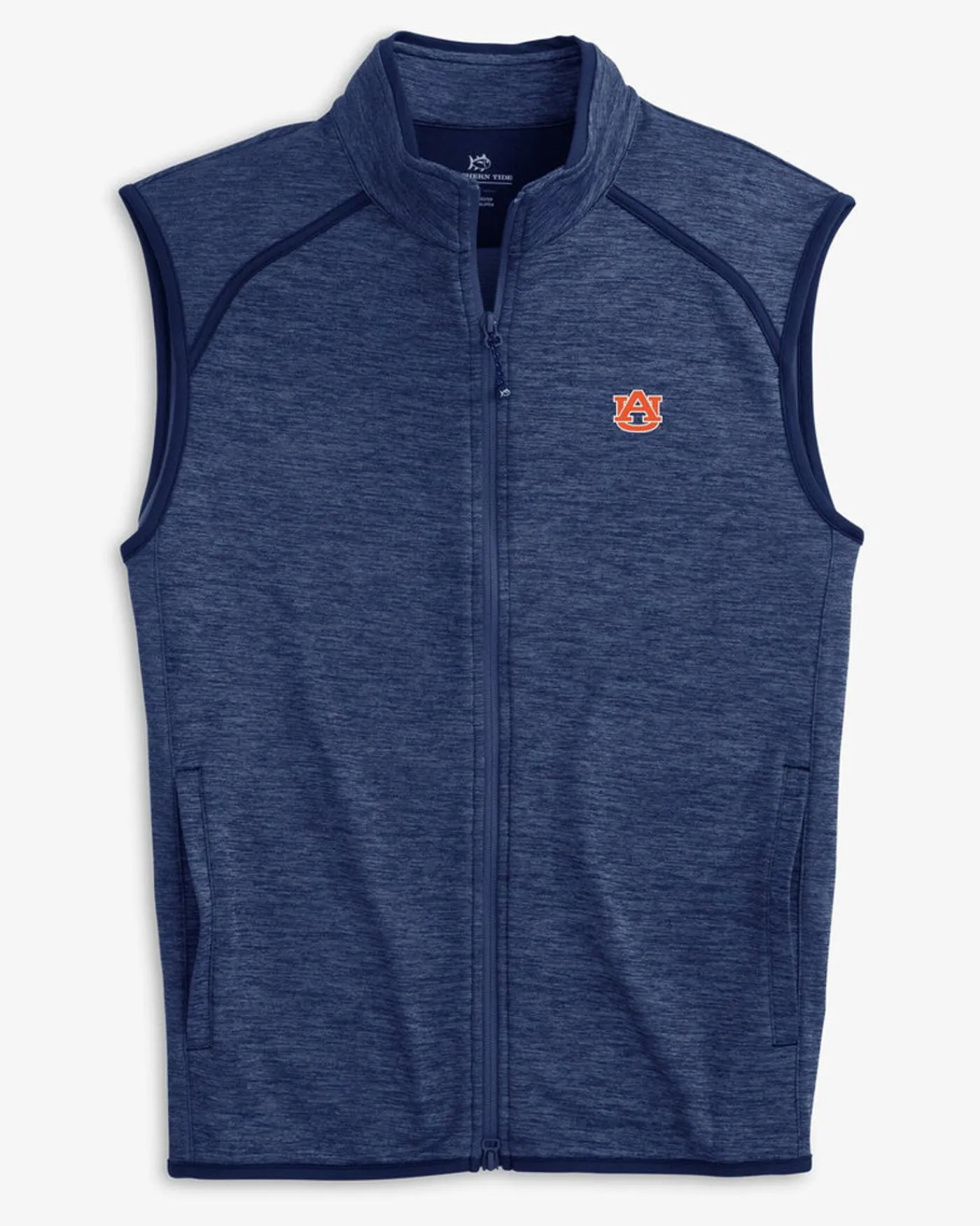 Online Southern Tide Auburn Tigers Baybrook Heather Vest Heather Navy