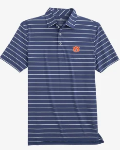 Flash Sale Southern Tide Auburn Tigers Brrr°®Eeze Desmond Stripe Polo Navy