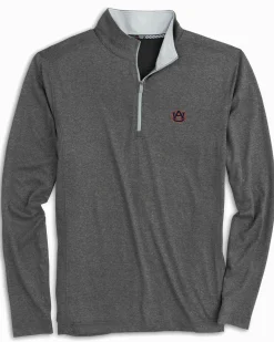 Flash Sale Southern Tide Auburn Tigers Flanker Quarter Zip Pullover Heather Polarized Grey
