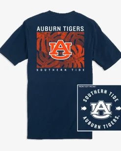 Flash Sale Southern Tide Auburn Tigers Halftone Monstera T-Shirt Navy