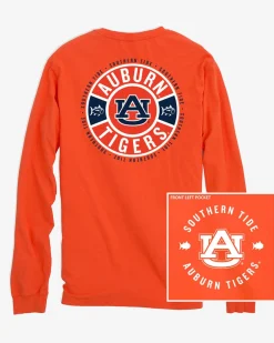 Best Southern Tide Auburn Tigers Ring Badge T-Shirt Endzone Orange