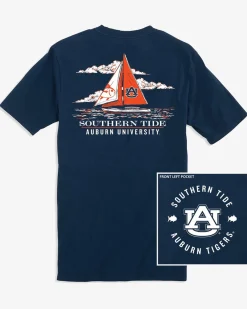 Online Southern Tide Auburn Tigers Skipjack Sailing T-Shirt Navy