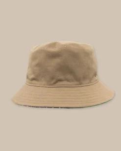 Cheap Southern Tide Beach Blooms Reversible Bucket Hat Khaki