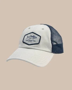 Fashion Southern Tide Big Tuna Trucker Hat Light Grey