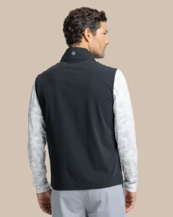 New Southern Tide Bowline Performance Vest Caviar Black