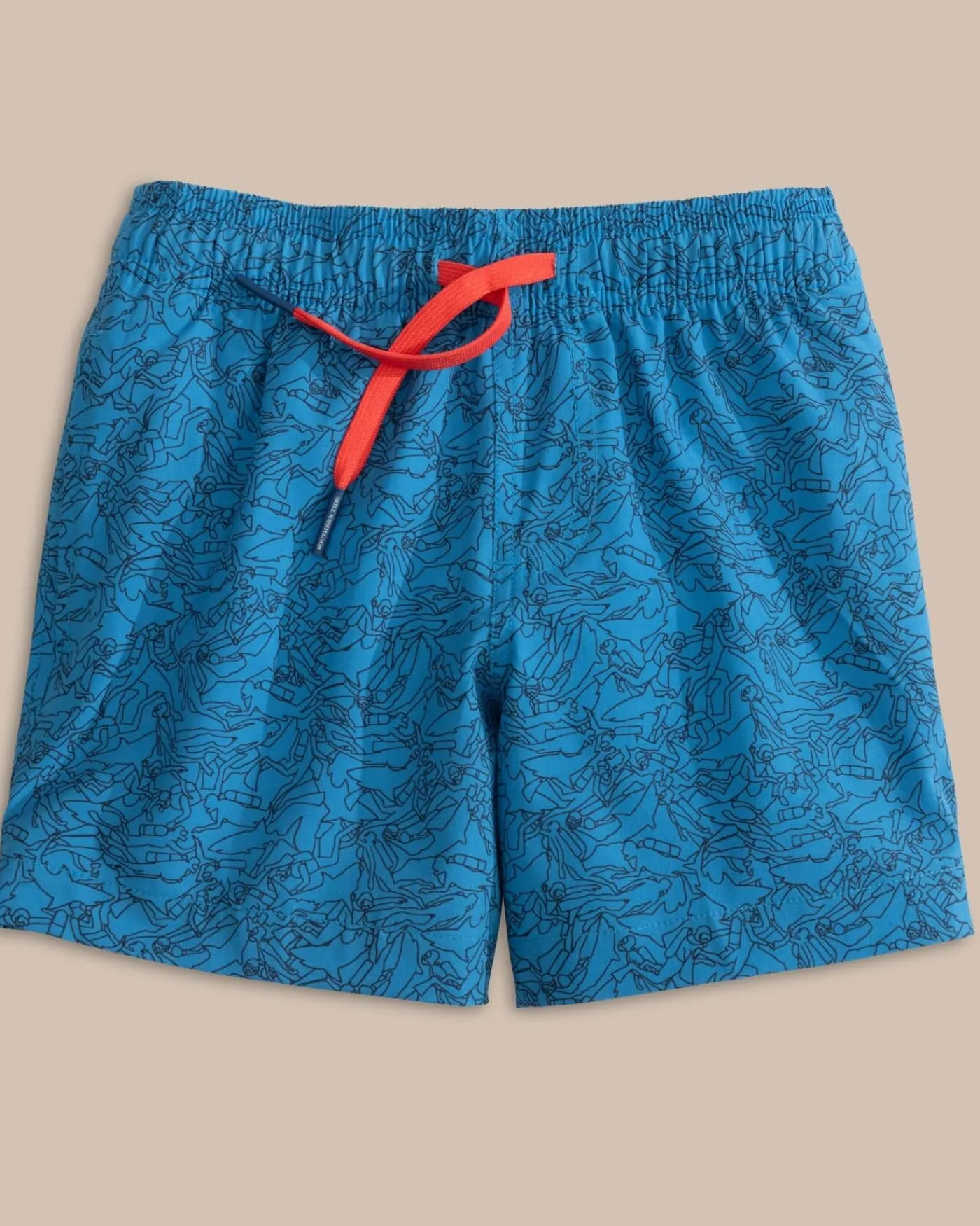 Flash Sale Southern Tide Boys Dive In Swim Trunk Mediterranean Blue