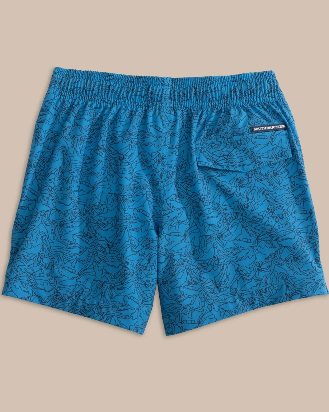 Flash Sale Southern Tide Boys Dive In Swim Trunk Mediterranean Blue