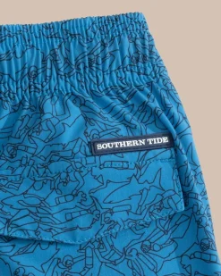 Flash Sale Southern Tide Boys Dive In Swim Trunk Mediterranean Blue