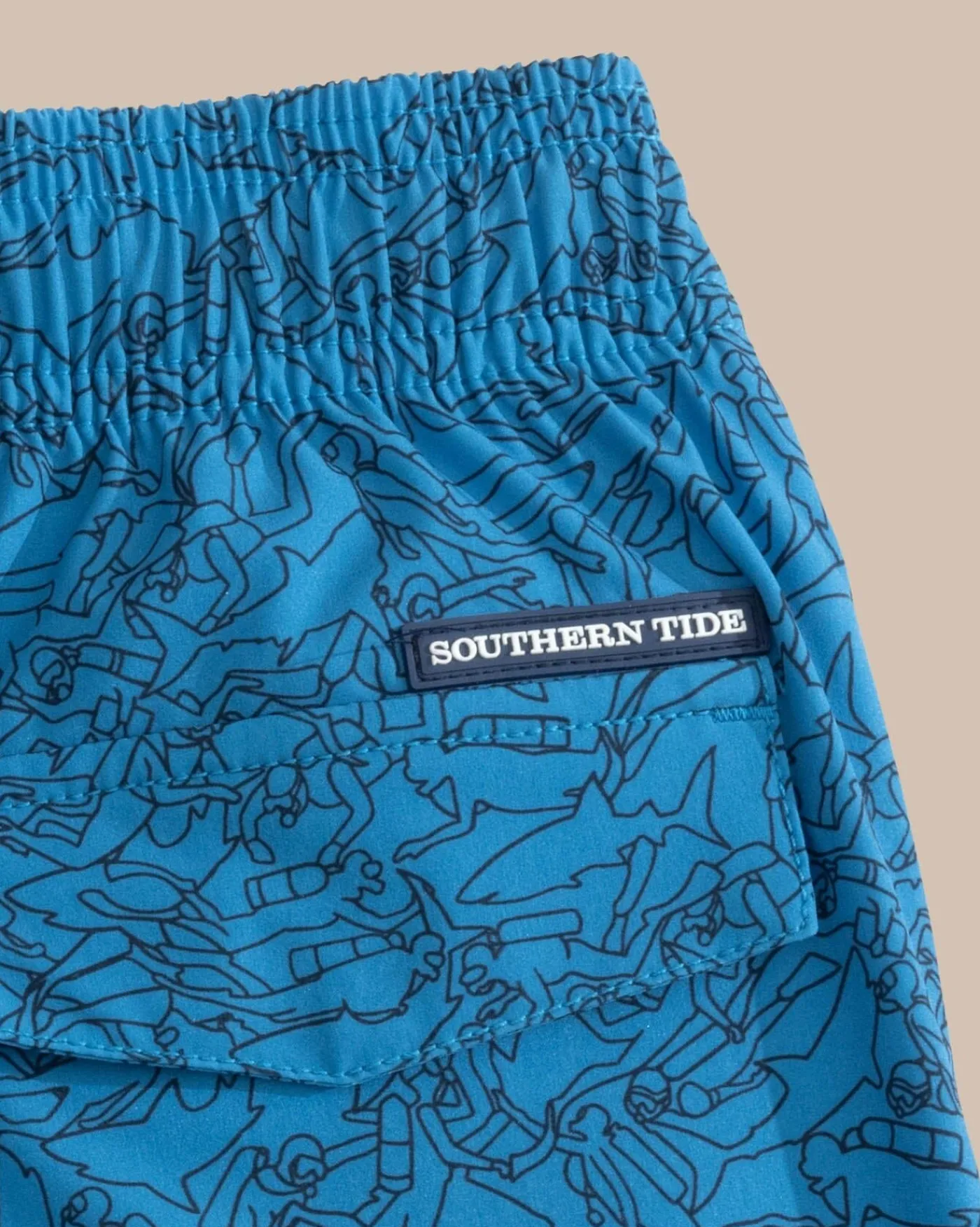 Flash Sale Southern Tide Boys Dive In Swim Trunk Mediterranean Blue