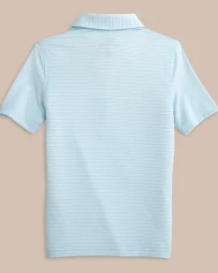 Flash Sale Southern Tide Boys Driver Camden Stripe Performance Polo Dream Blue