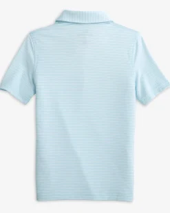 Flash Sale Southern Tide Boys Driver Camden Stripe Performance Polo Dream Blue