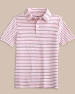 Sale Southern Tide Boys Driver Carova Stripe Polo Shirt