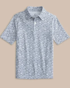 Store Southern Tide Boys Driver Schooling Fish Polo Shirt Classic White
