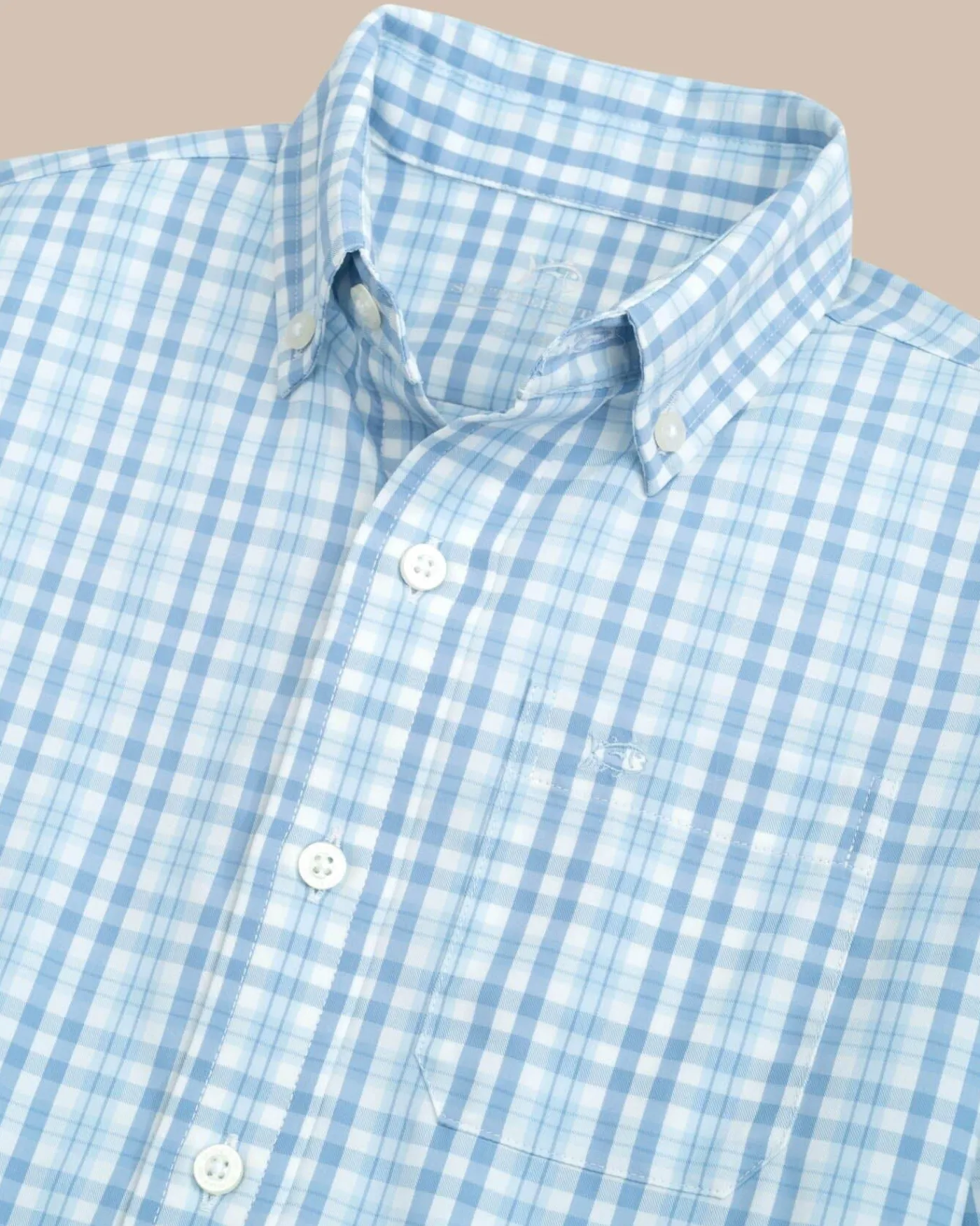 Online Southern Tide Boys Haywood Plaid Intercoastal Long Sleeve Sport Shirt Dream Blue
