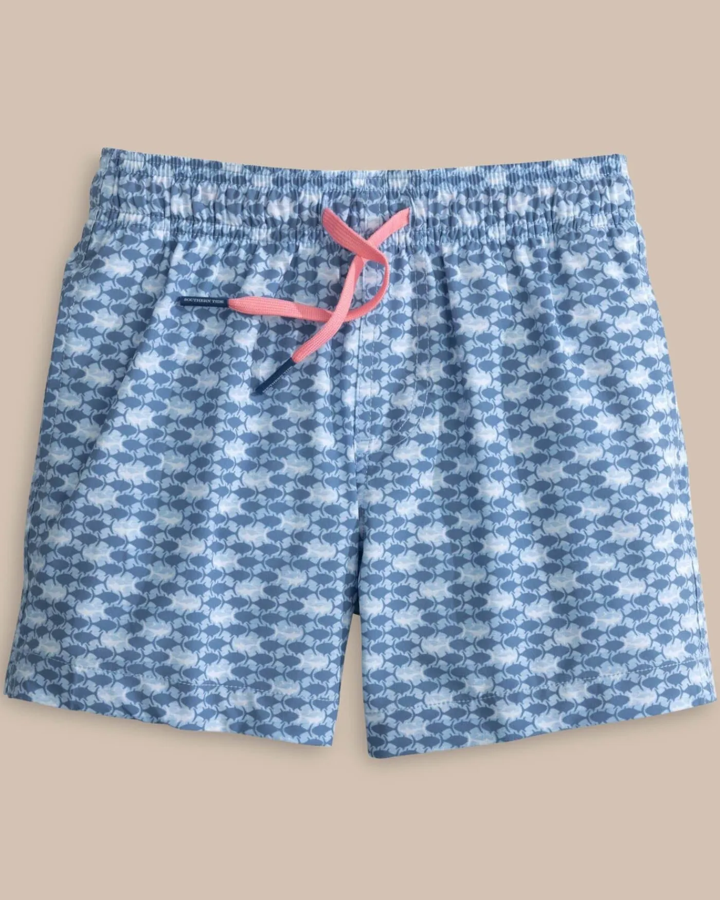 Best Southern Tide Boys Heather Skipping Jacks Swim Trunk Heather Clearwater Blue