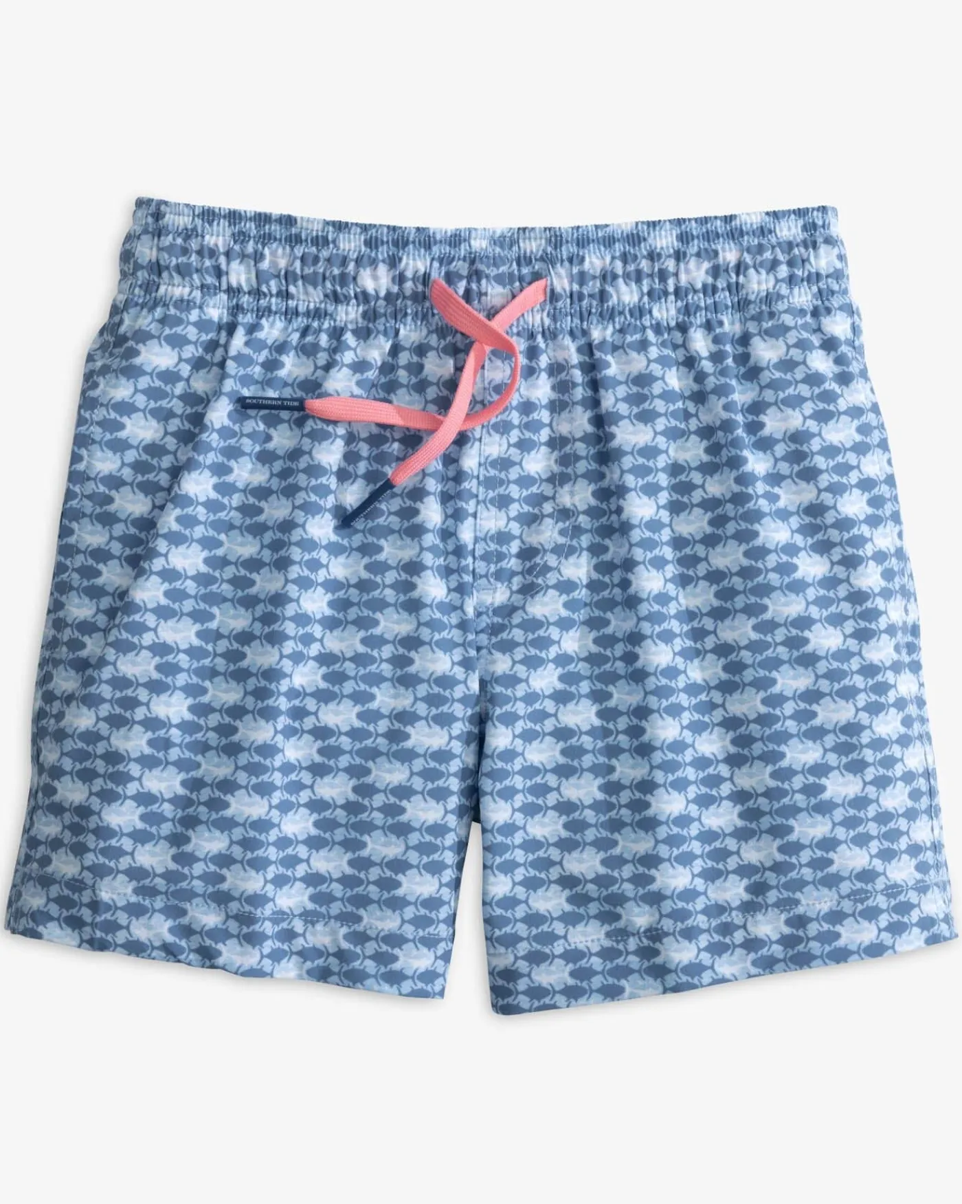 Best Southern Tide Boys Heather Skipping Jacks Swim Trunk Heather Clearwater Blue
