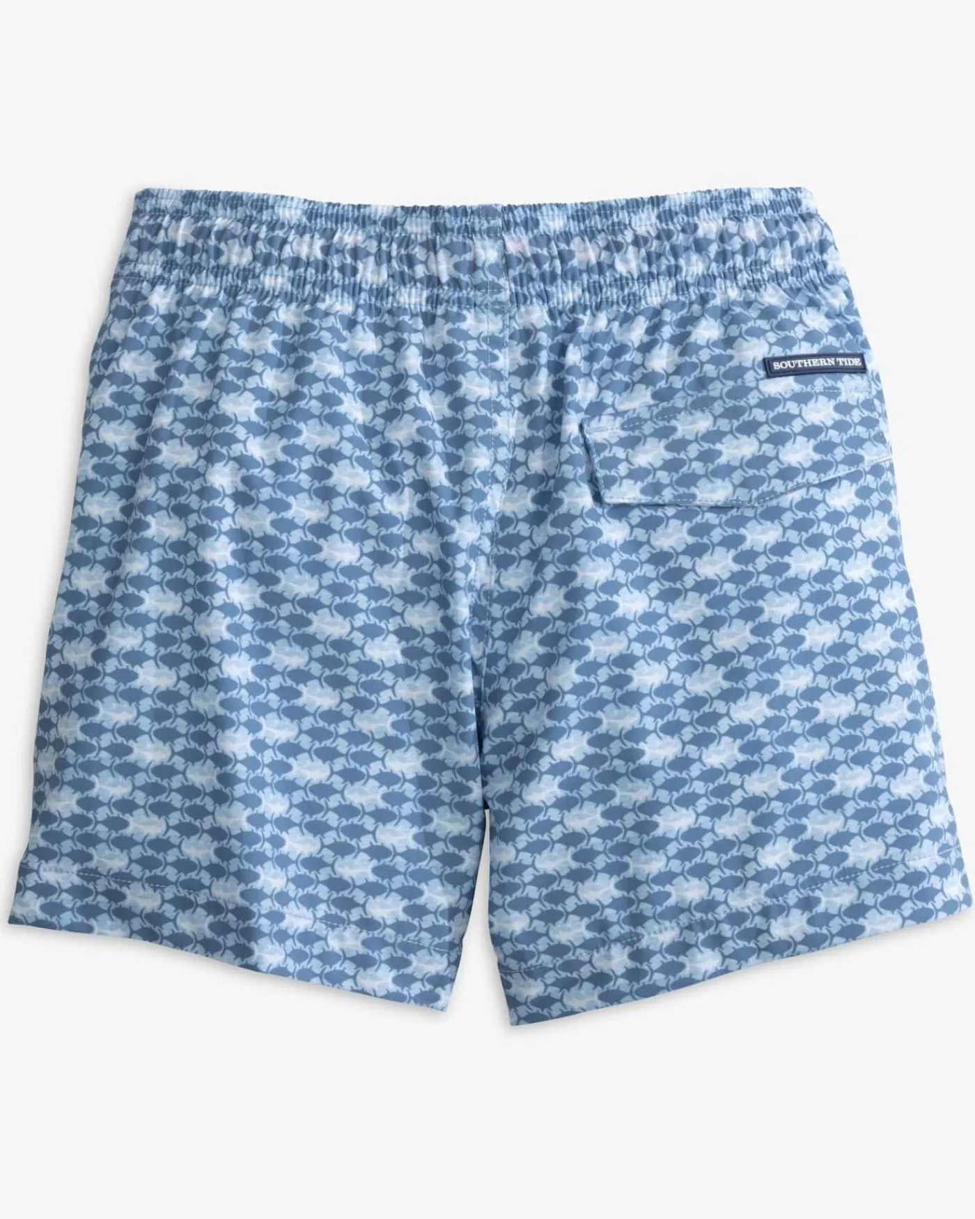 Best Southern Tide Boys Heather Skipping Jacks Swim Trunk Heather Clearwater Blue