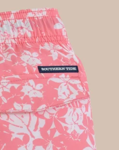 Flash Sale Southern Tide Boys Island Blooms Swim Trunk Geranium Pink
