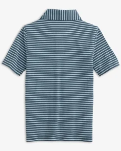 Outlet Southern Tide Boys Ryder Heather Marin Stripe Performance Polo Shirt