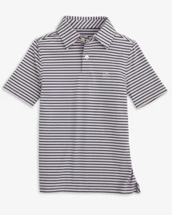Outlet Southern Tide Boys Ryder Heather Marin Stripe Performance Polo Shirt
