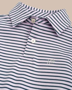 Outlet Southern Tide Boys Ryder Heather Marin Stripe Performance Polo Shirt
