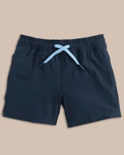 Hot Southern Tide Boys Solid Swim Trunk 2.0