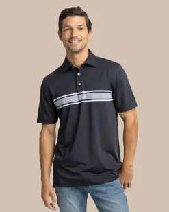Fashion Southern Tide Brenton Chest Stripe Performance Polo