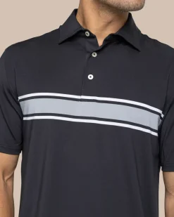 Fashion Southern Tide Brenton Chest Stripe Performance Polo
