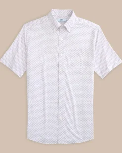 Best Sale Southern Tide Brrr° Intercoastal Floral To See Short Sleeve Sport Shirt
