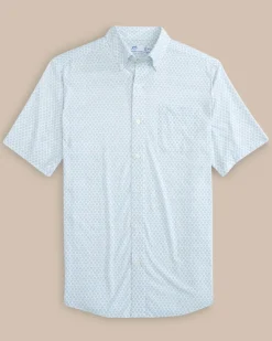 Best Sale Southern Tide Brrr° Intercoastal Floral To See Short Sleeve Sport Shirt