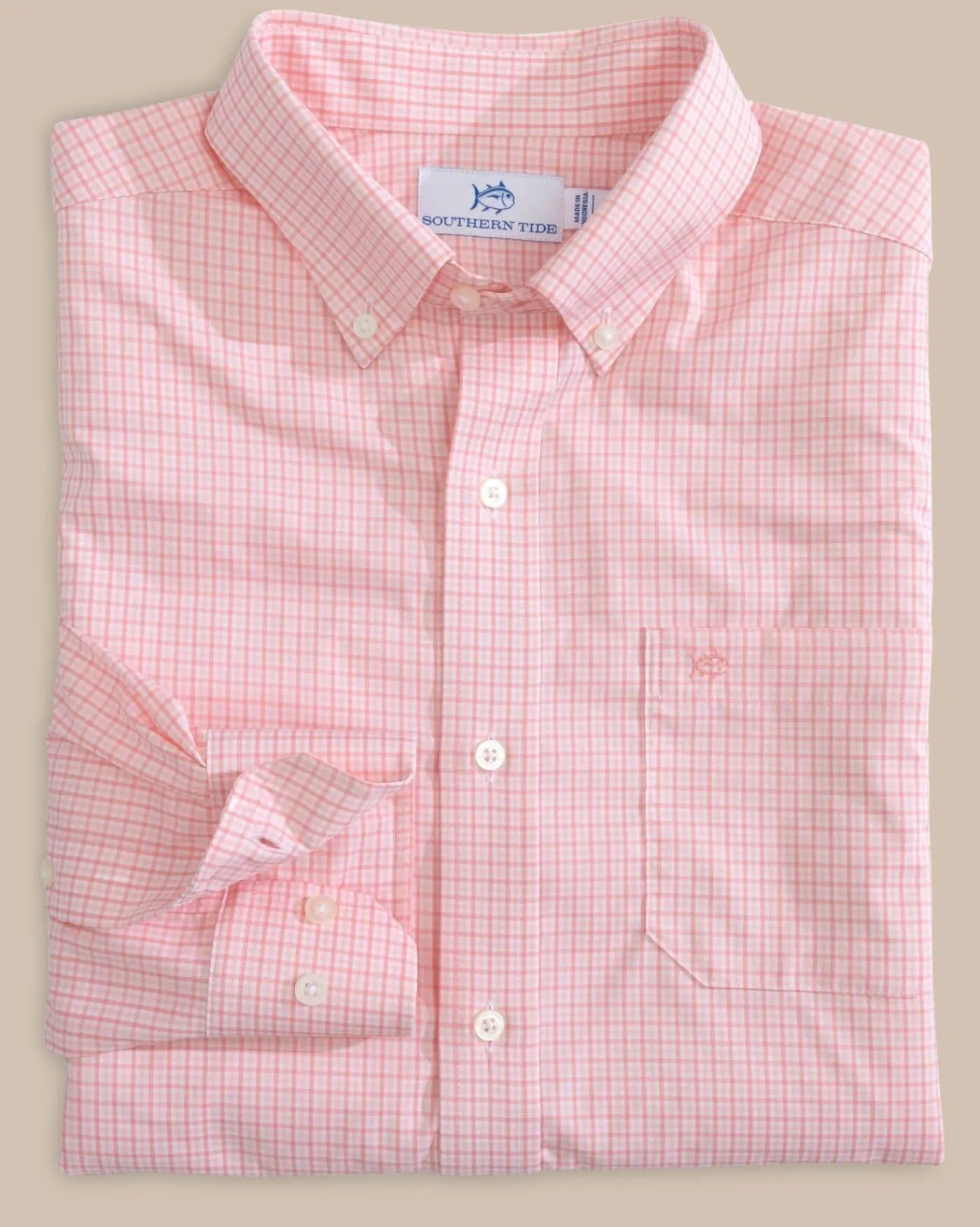 Clearance Southern Tide Brrr° Intercoastal Mcbee Check Long Sleeve Sport Shirt