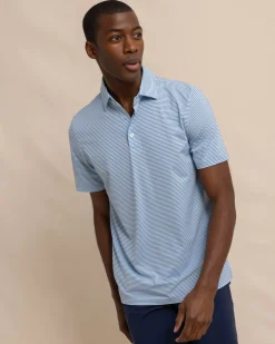 Best Southern Tide Brrr°-Eeze Baytop Stripe Performance Polo