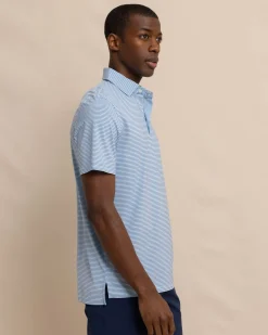 Best Southern Tide Brrr°-Eeze Baytop Stripe Performance Polo