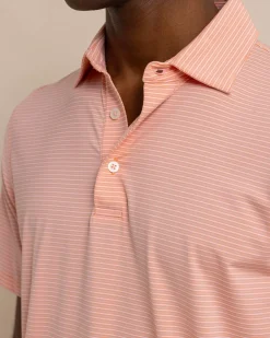 Best Southern Tide Brrr°-Eeze Baytop Stripe Performance Polo