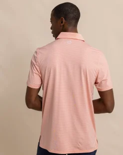 Best Southern Tide Brrr°-Eeze Baytop Stripe Performance Polo