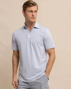 Best Southern Tide Brrr°-Eeze Baytop Stripe Performance Polo