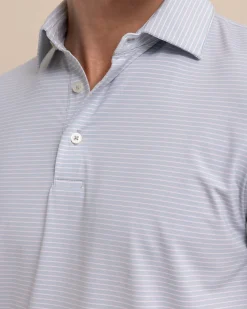Best Southern Tide Brrr°-Eeze Baytop Stripe Performance Polo