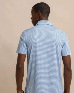 Best Southern Tide Brrr°-Eeze Baytop Stripe Performance Polo